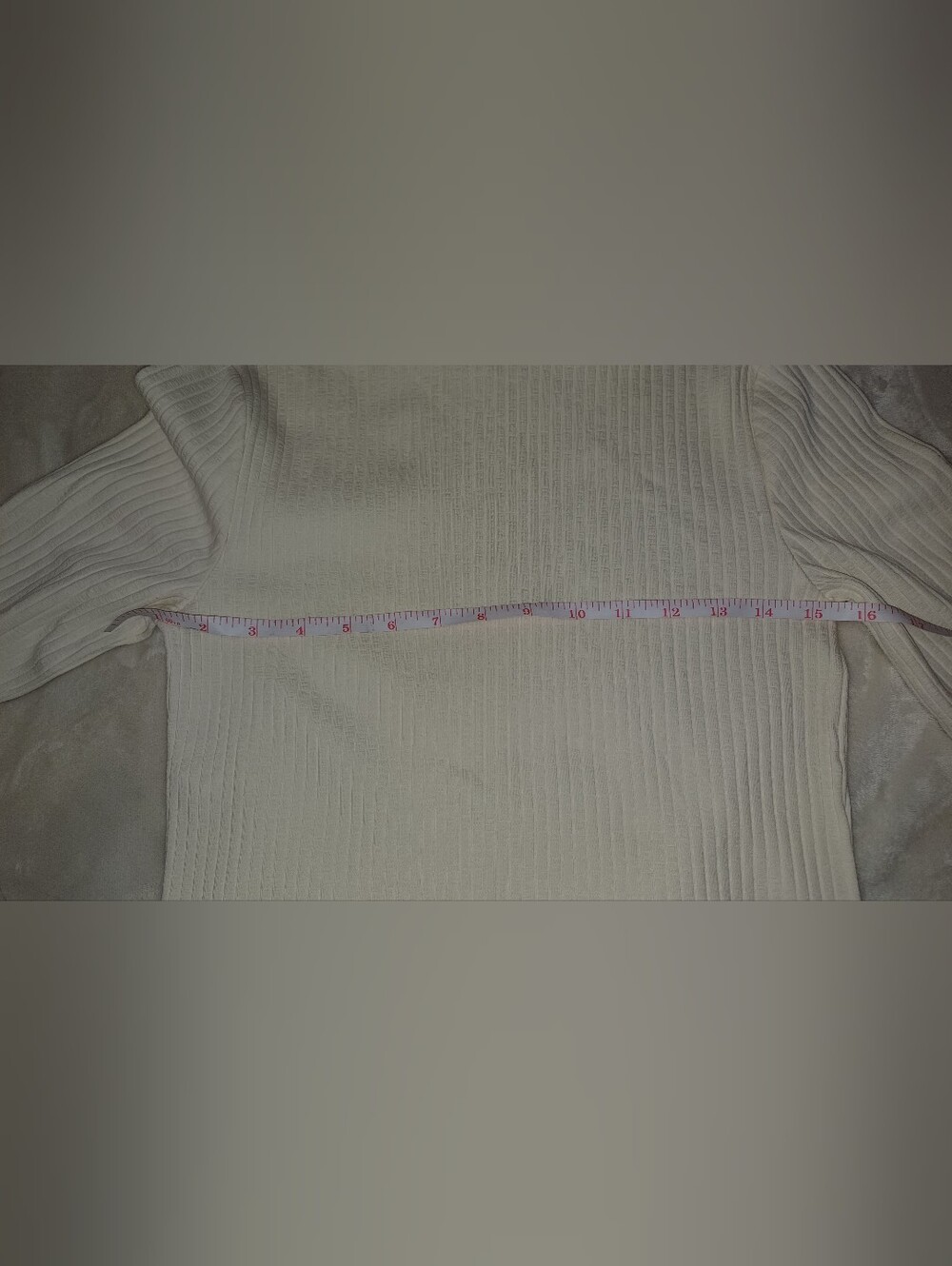 ZARA Ribbed Turtleneck Crop Sweater/Or Long Sleeve Top Cream Size L NWT - Picture 4 of 10